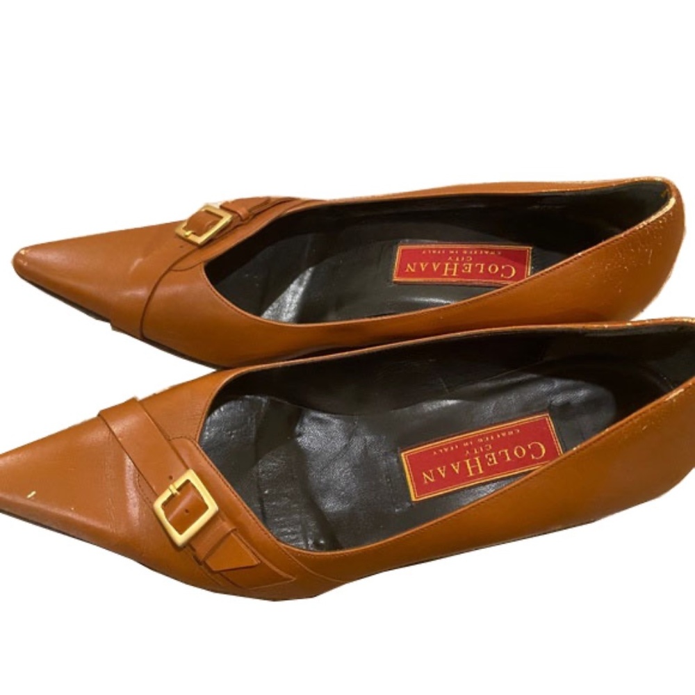 Made In Italy COLE HAAN Y2K Vintage women leather pump 7B
